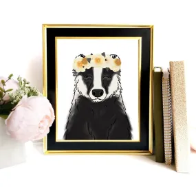 Magical Badger Art Print
