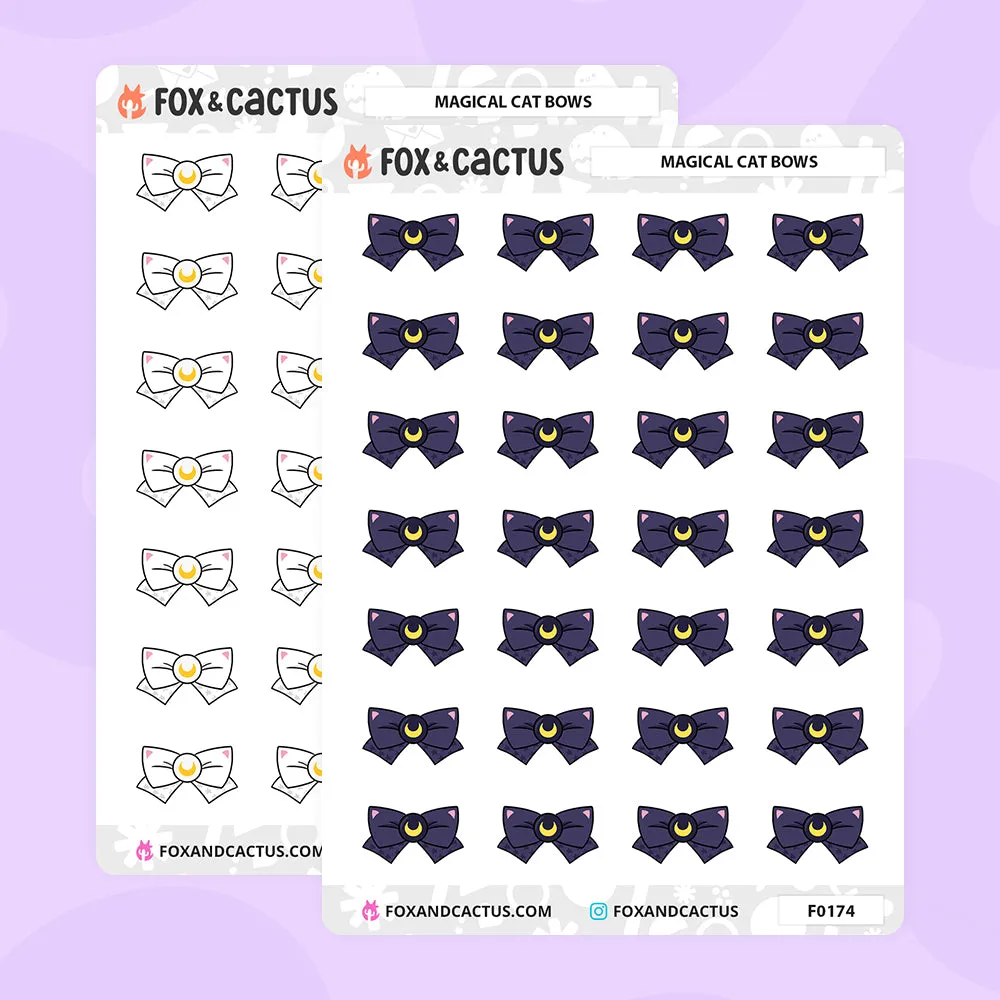 Magical Cat Bow Stickers