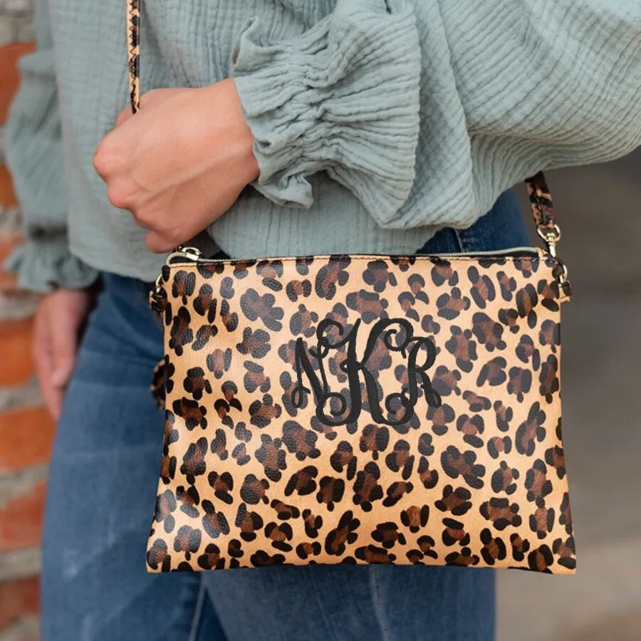 Monogrammed Leopard Purse