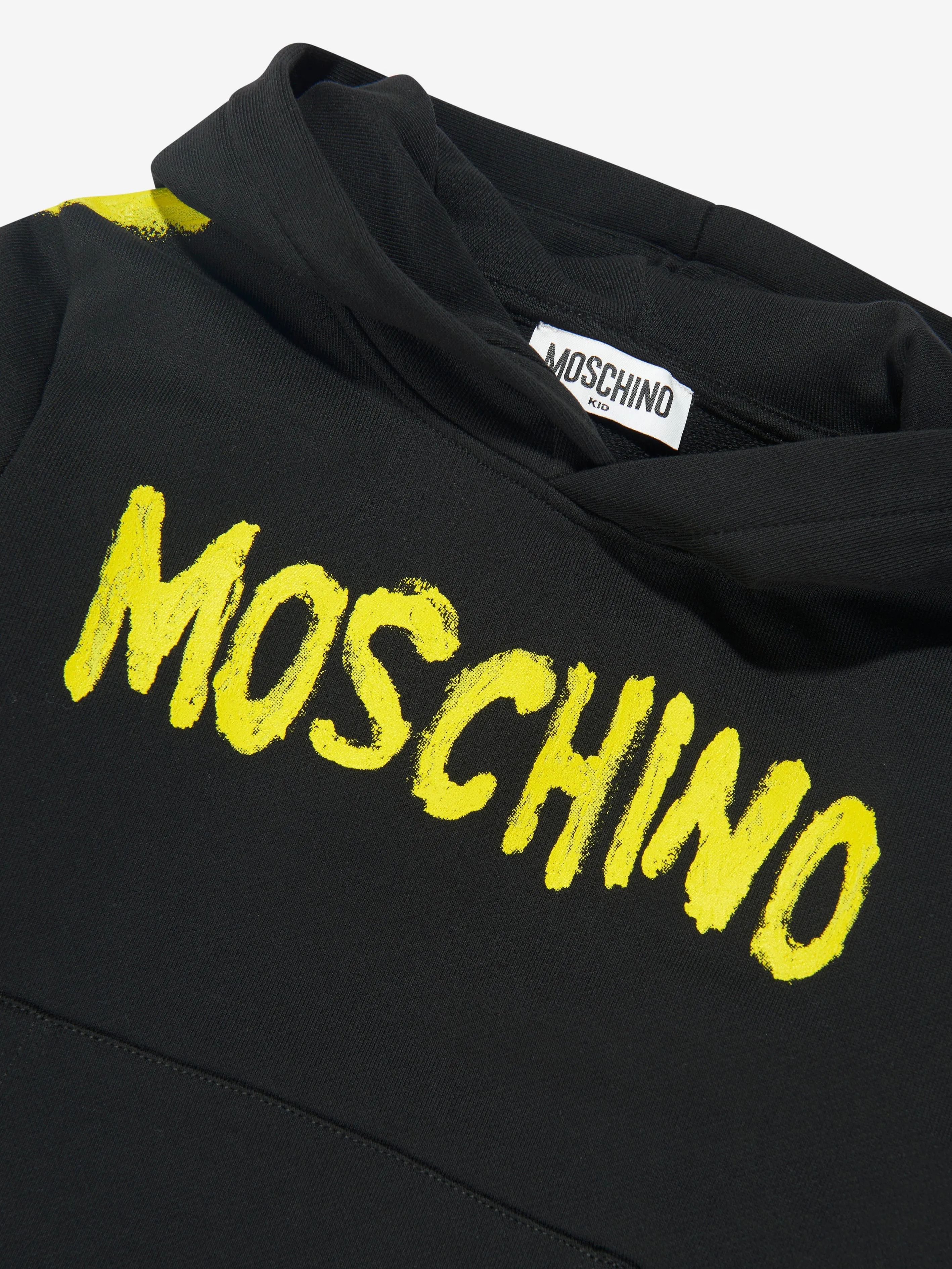 Moschino Boys Logo Print Hoodie in Black