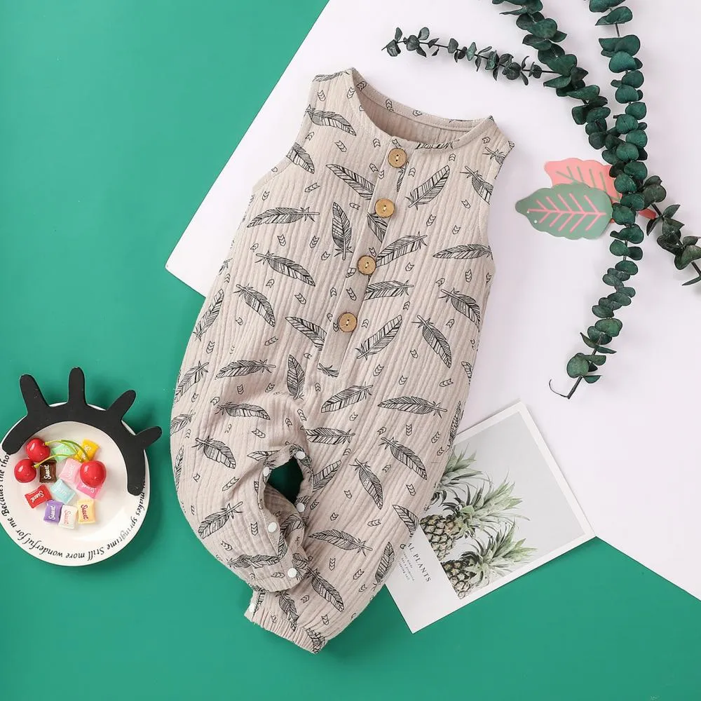 Newbron Baby Summer Sleeveless Romper Leather Wholesale Clothing Baby