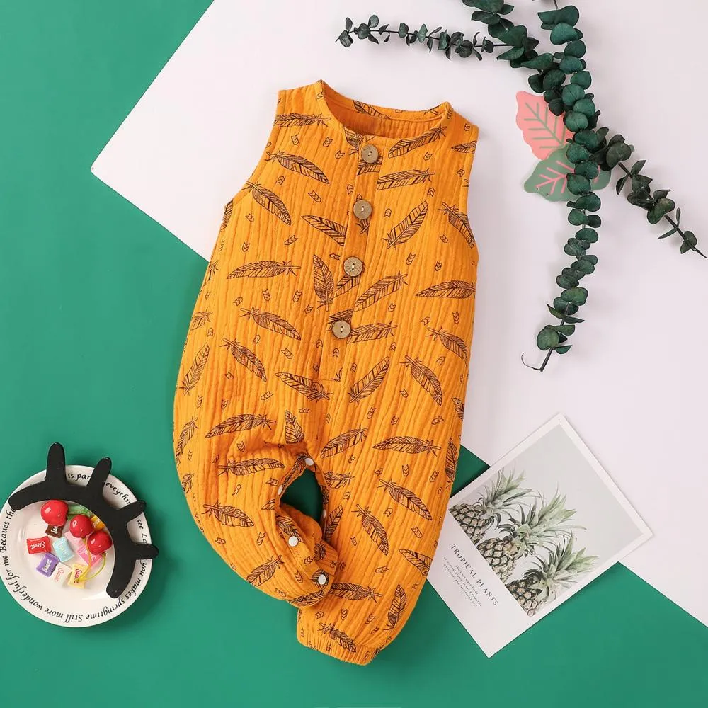 Newbron Baby Summer Sleeveless Romper Leather Wholesale Clothing Baby