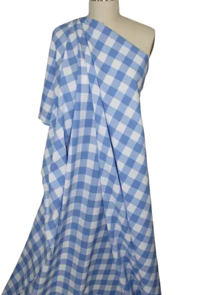 Not in Kansas Gingham Cotton Shirting - Blue/White