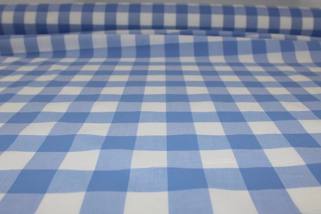 Not in Kansas Gingham Cotton Shirting - Blue/White