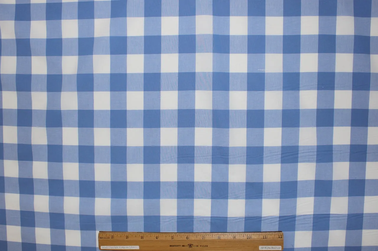 Not in Kansas Gingham Cotton Shirting - Blue/White
