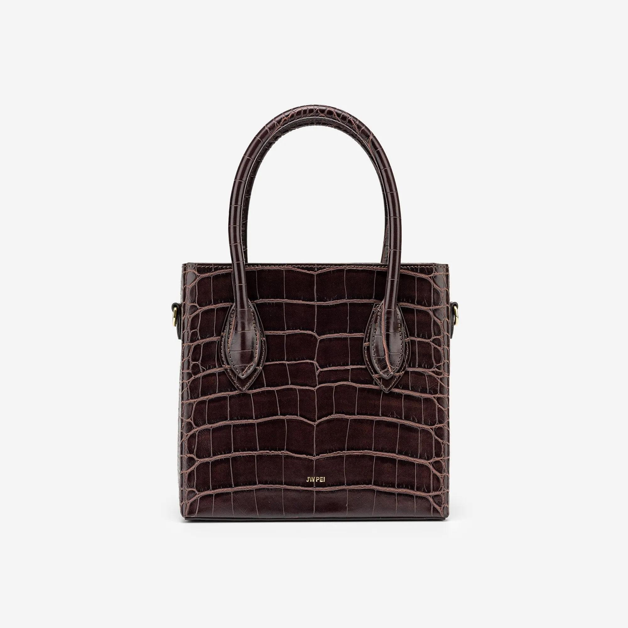 Nova Top Handle Bag - Brown Croc