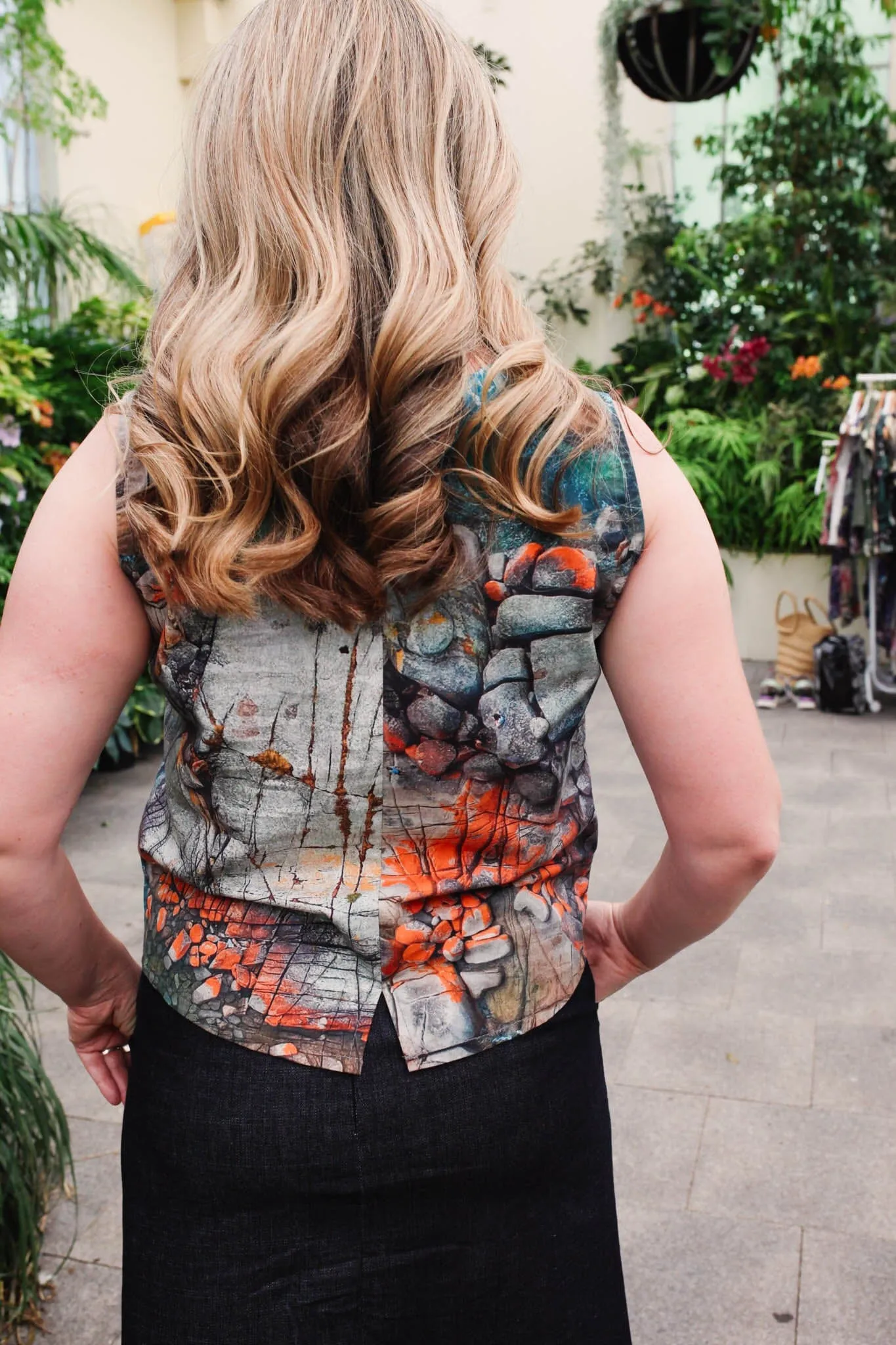 Organic Cotton Poplin Tank - Aerial Bay of Fires