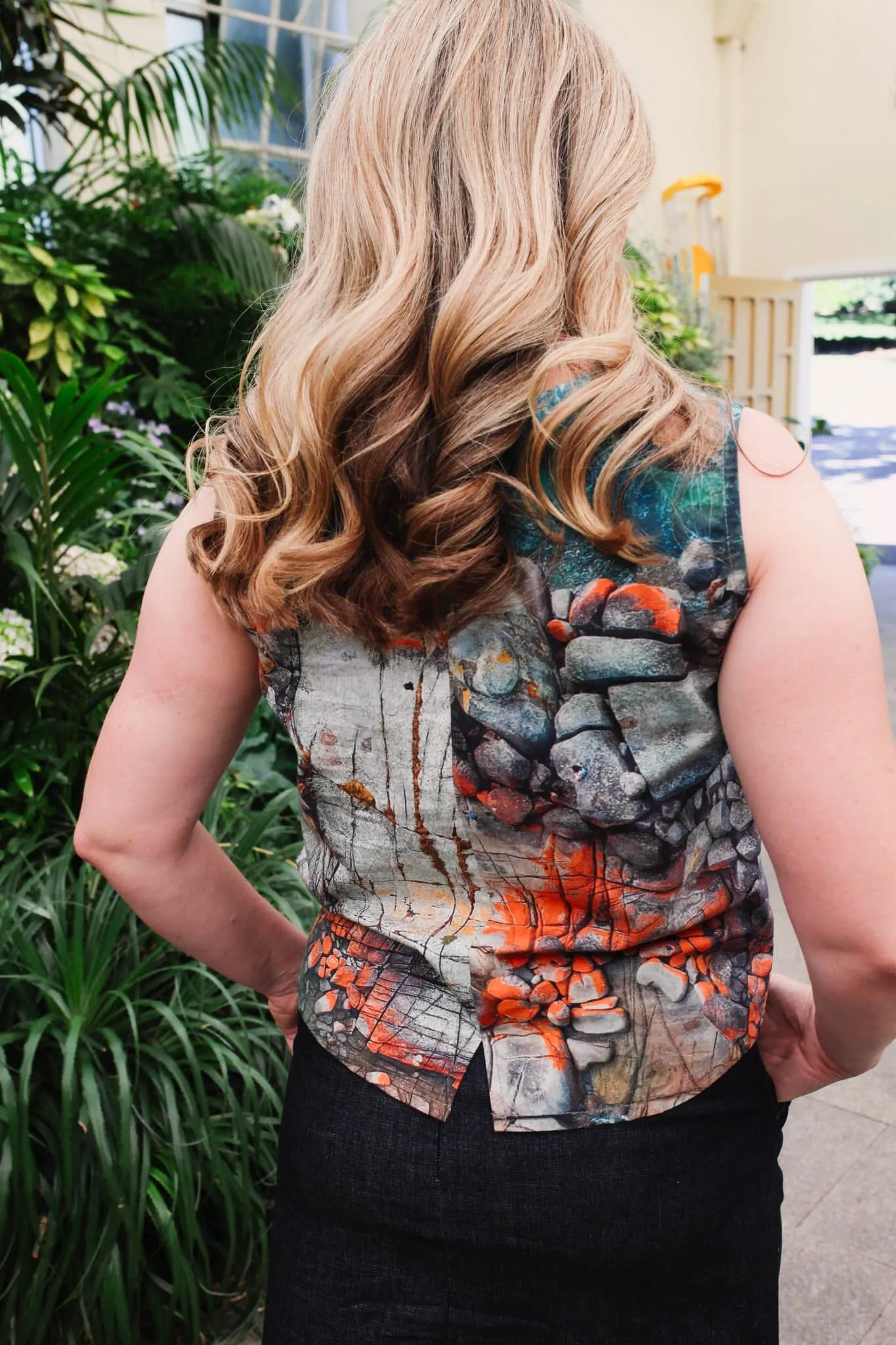 Organic Cotton Poplin Tank - Aerial Bay of Fires