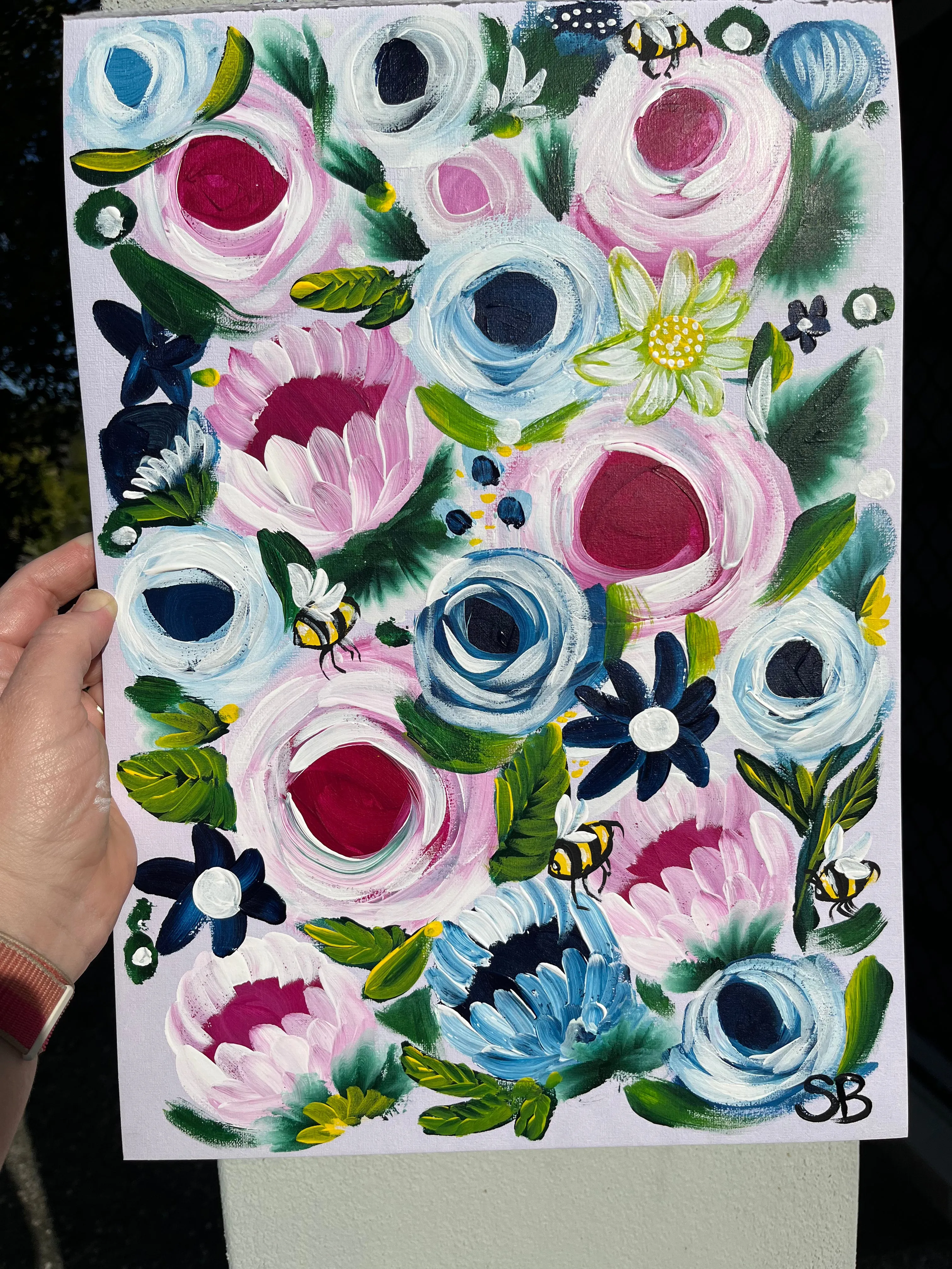 Original Art on Paper. Bee Bee Bumble Bee 🐝😜
