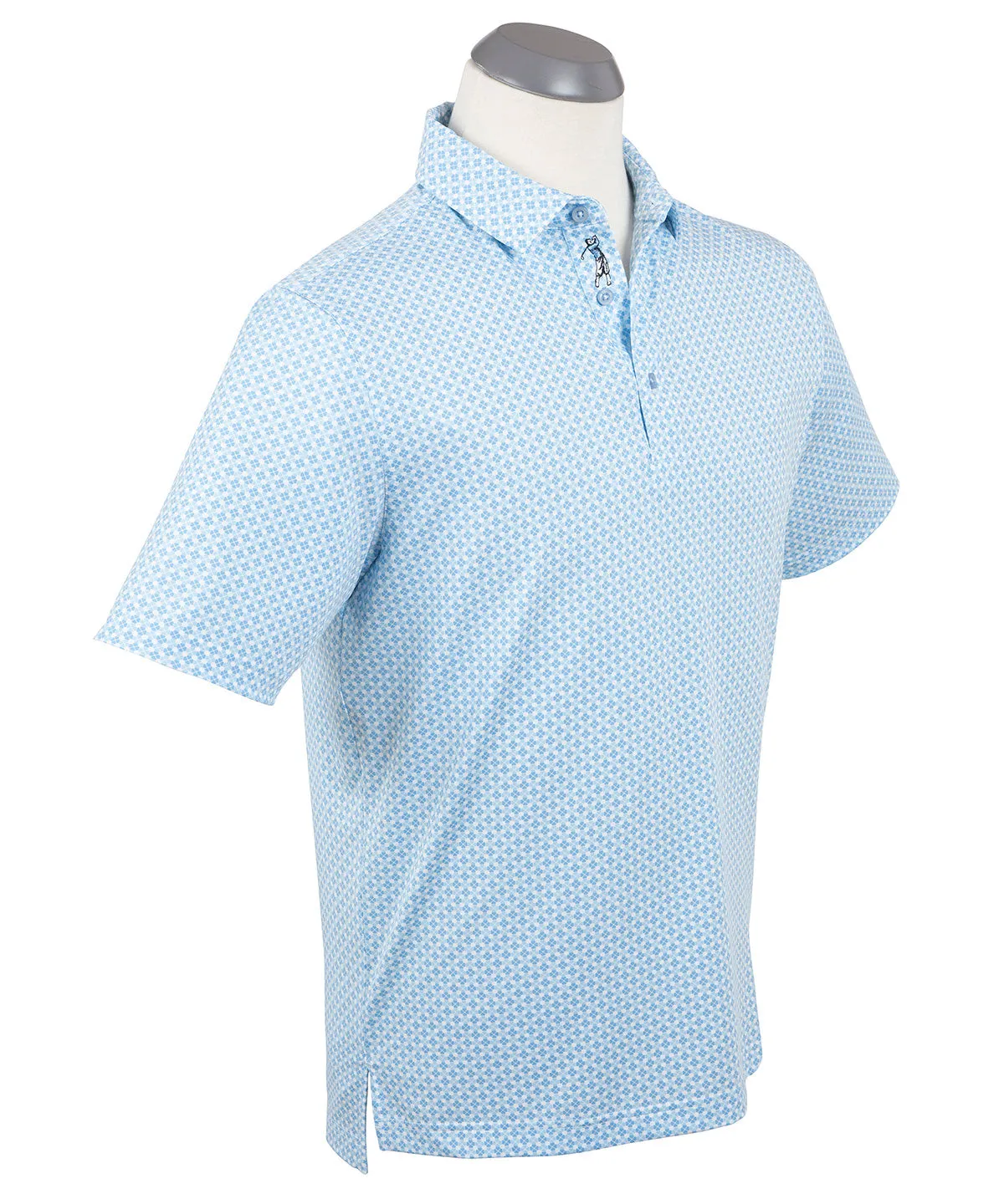 Performance Clover Gingham Print Polo