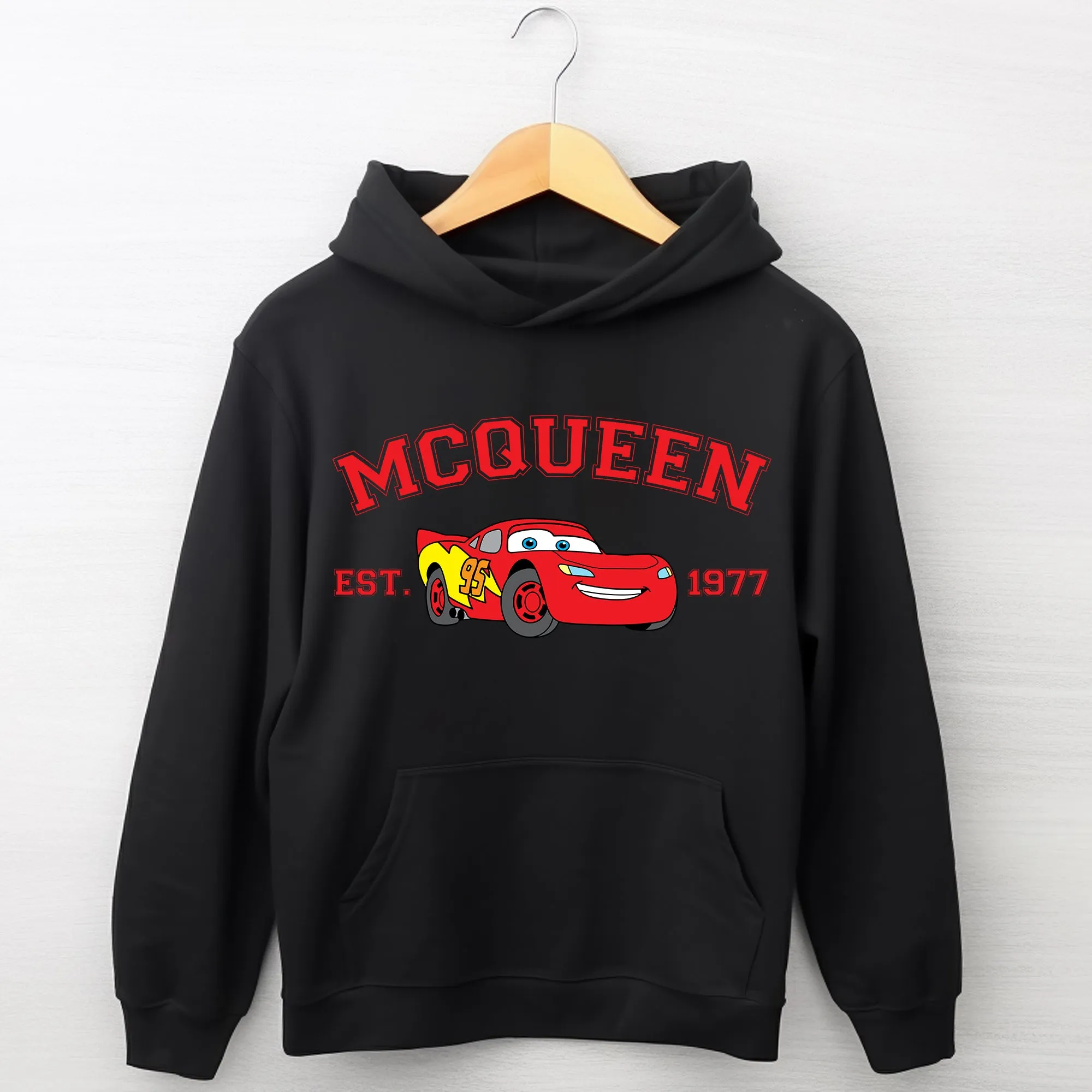 Personalized Disney Cars Lightning McQueen Adult Hoodie