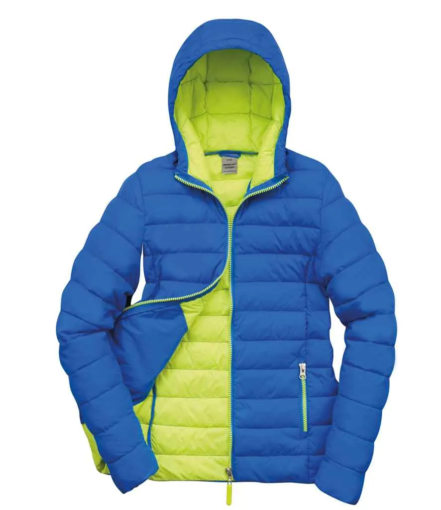 Result Urban Snow Bird Padded Jacket | Ocean Blue/Lime Green