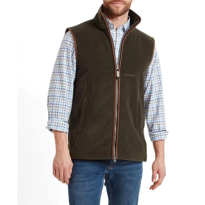 Schoffel Oakham Fleece Gilet - Dark Olive