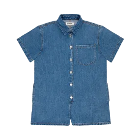 Short Sleeve Denim Romper