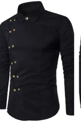 Side Button Formal Shirt