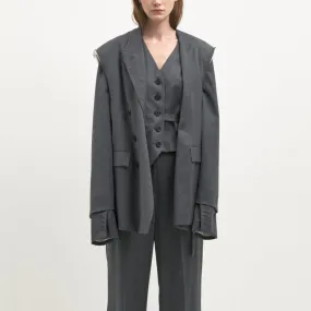 Signature off sleeve origami blazer