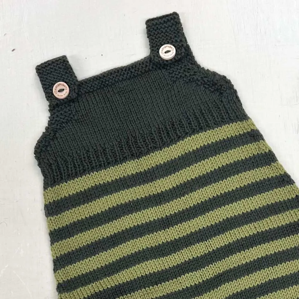 Striped Baby Overalls Knit Kit