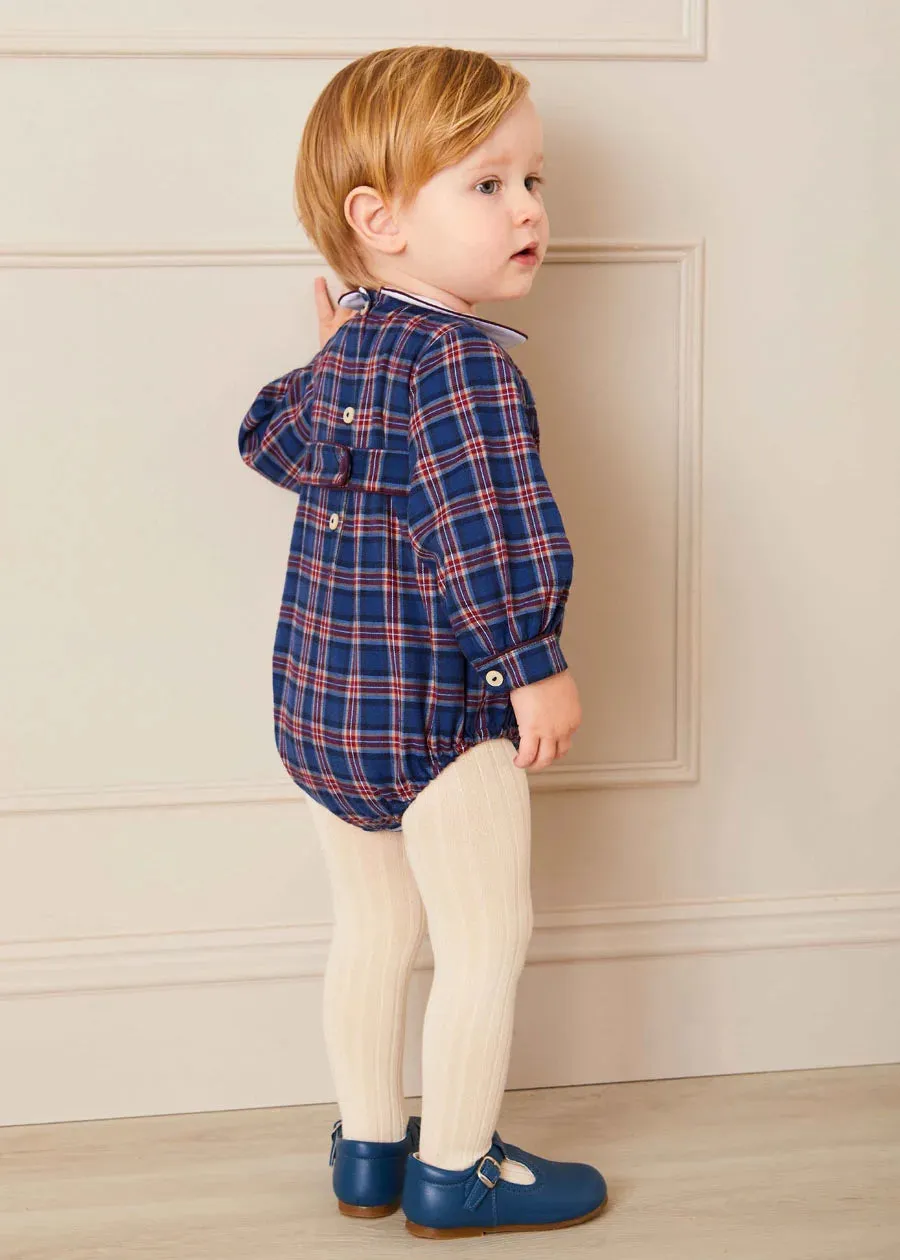 The Eaton Check Romper Baby Boy Look