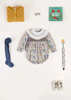 The Emilia Romper Baby Girl Look