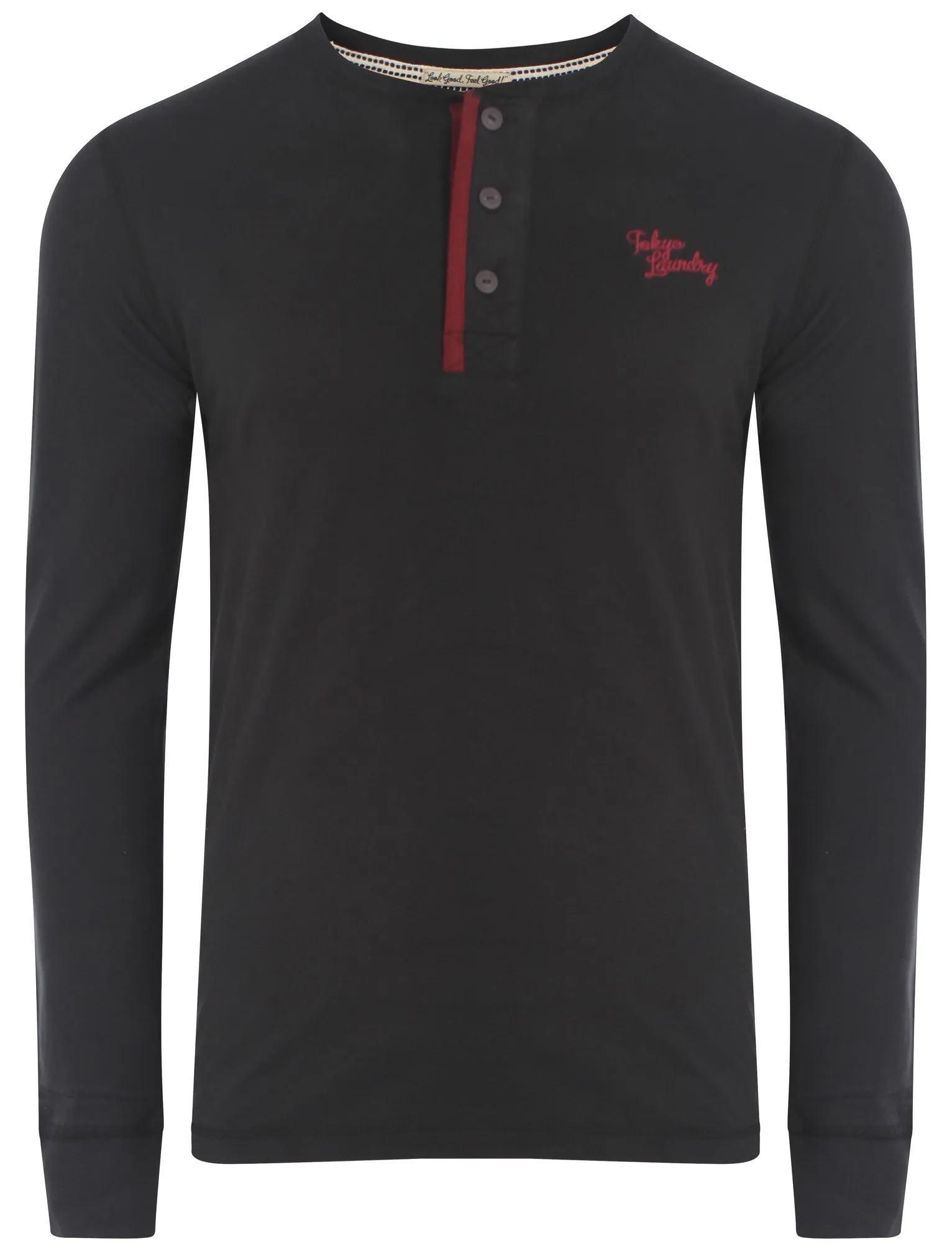 Tokyo Laundry Eskimo Cove black henley top