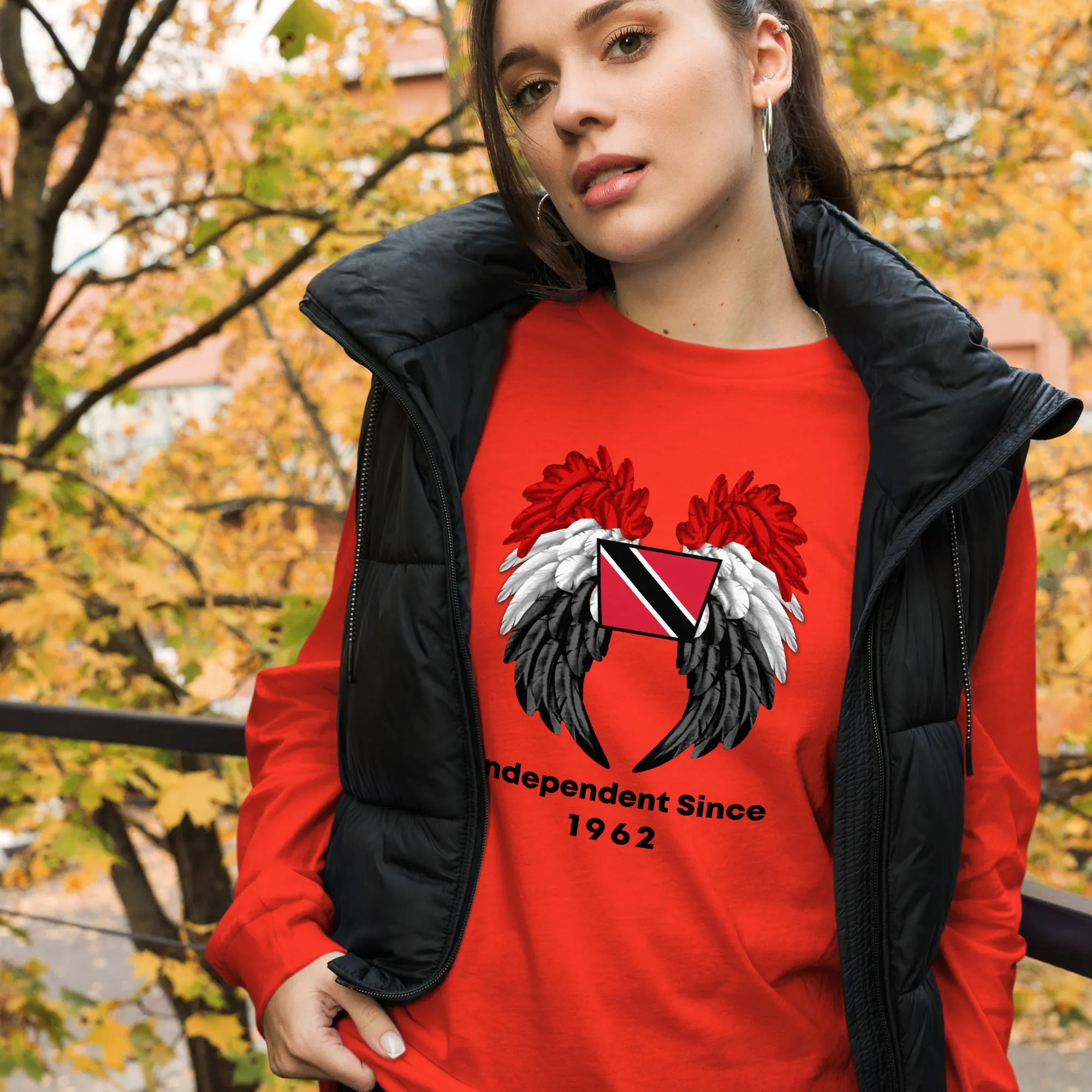 Trinidad Flag Long Sleeve Tee - Unisex