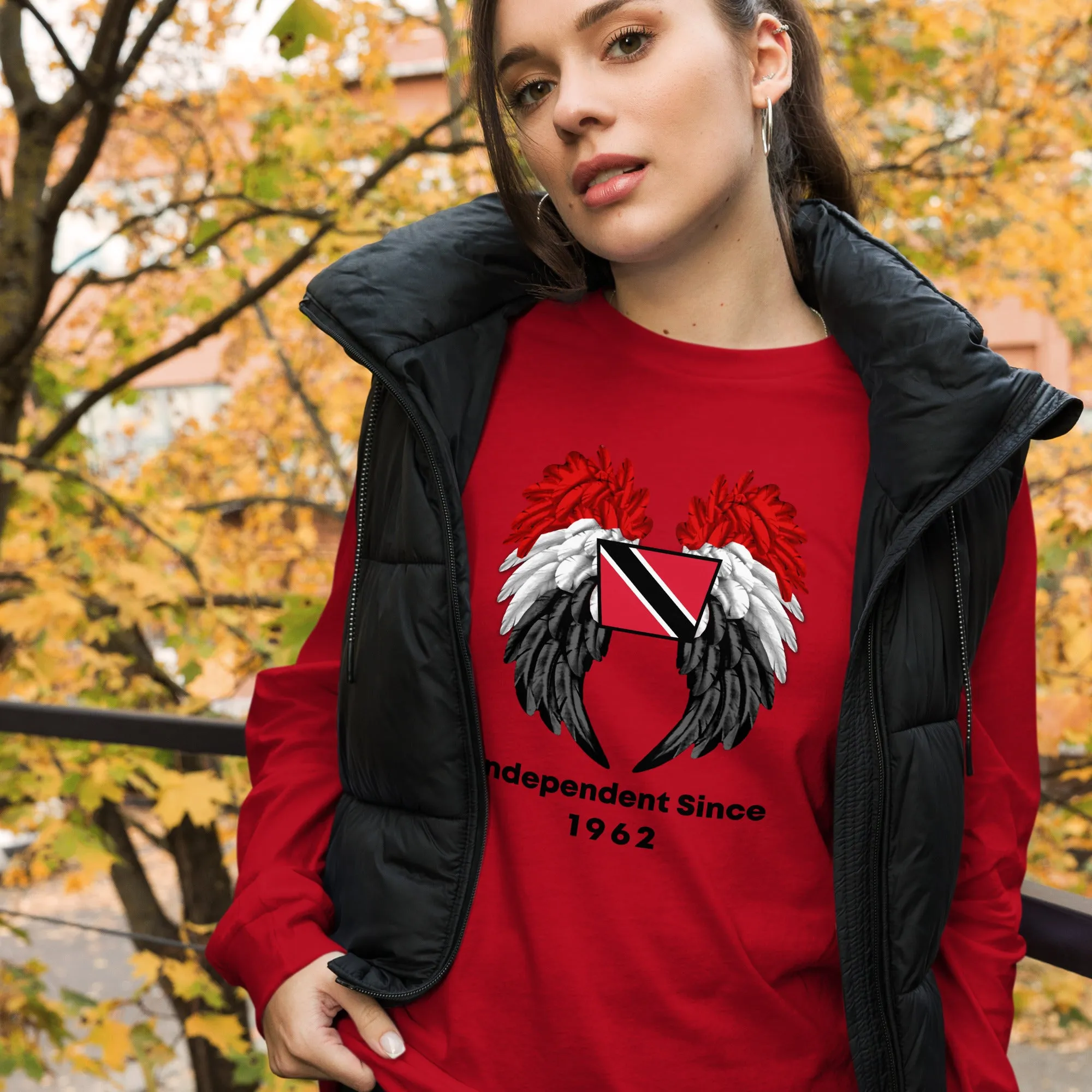 Trinidad Flag Long Sleeve Tee - Unisex