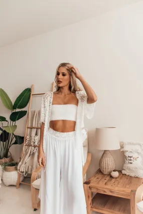 Twiggy White Lace Boobtube Bra