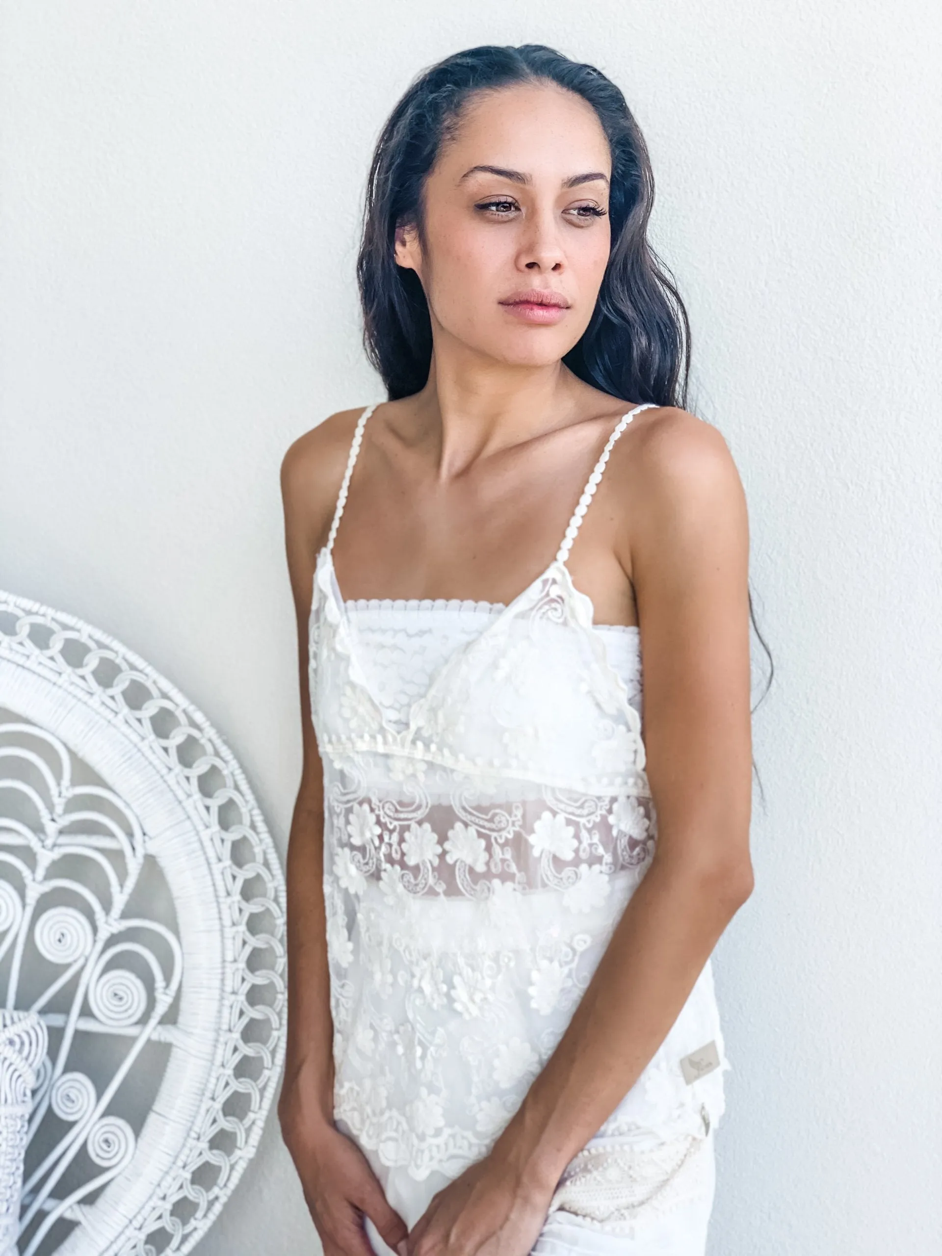 Twiggy White Lace Boobtube Bra