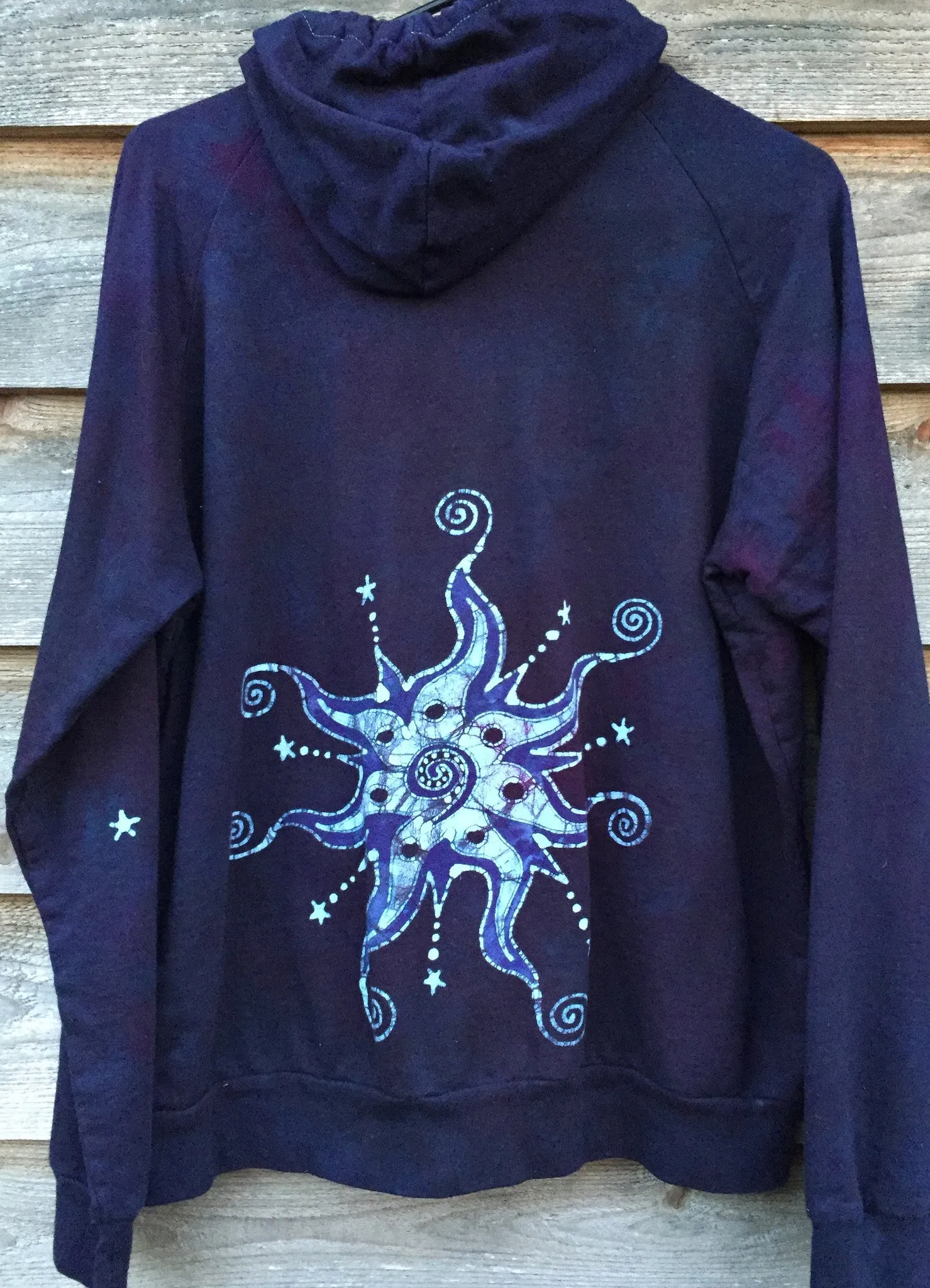 Very Formal Swirly Stars Handmade Batik Hoodie