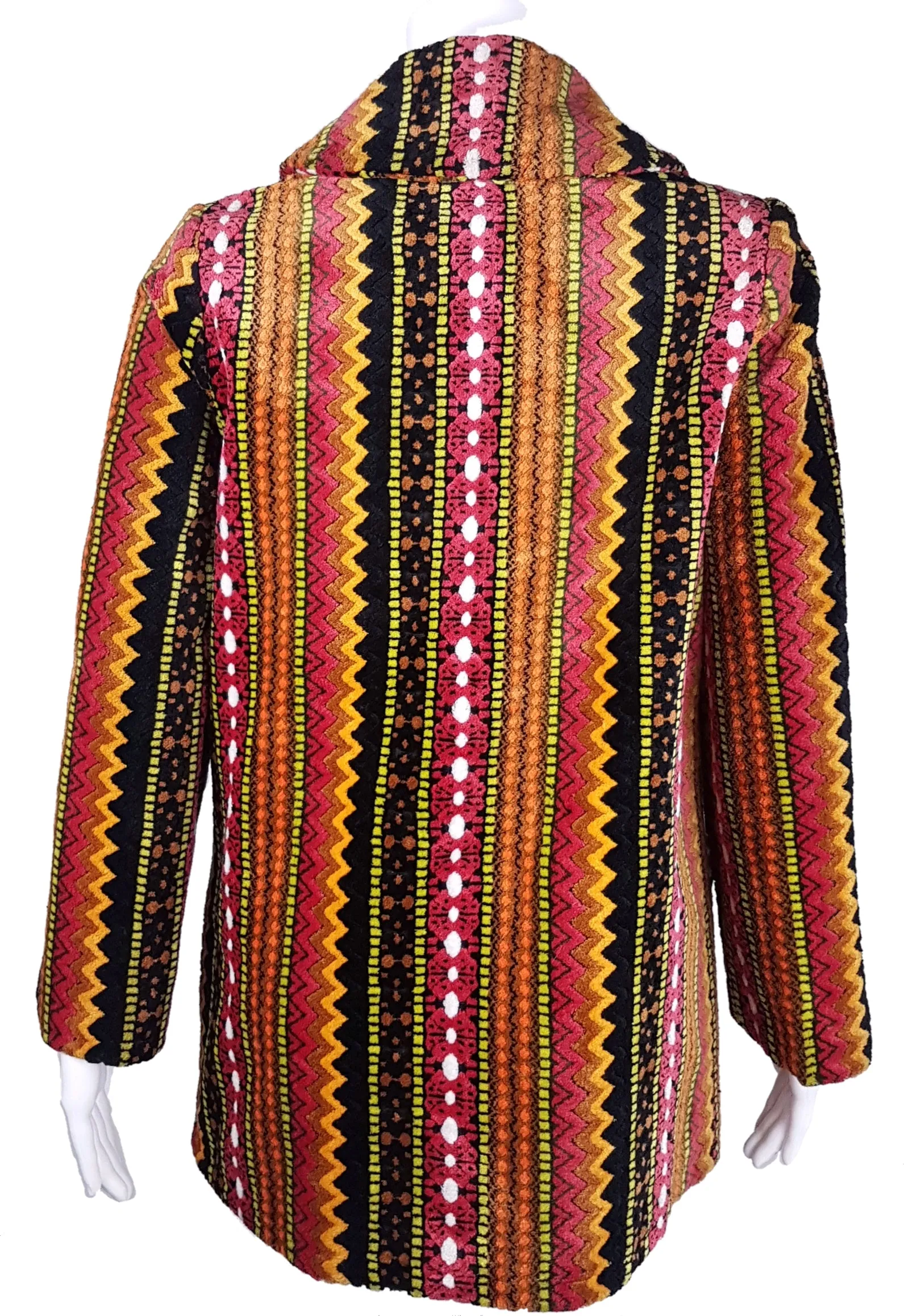 Vintage 60's | Tregos Westwear Chenille | Tapestry Carpet Coat