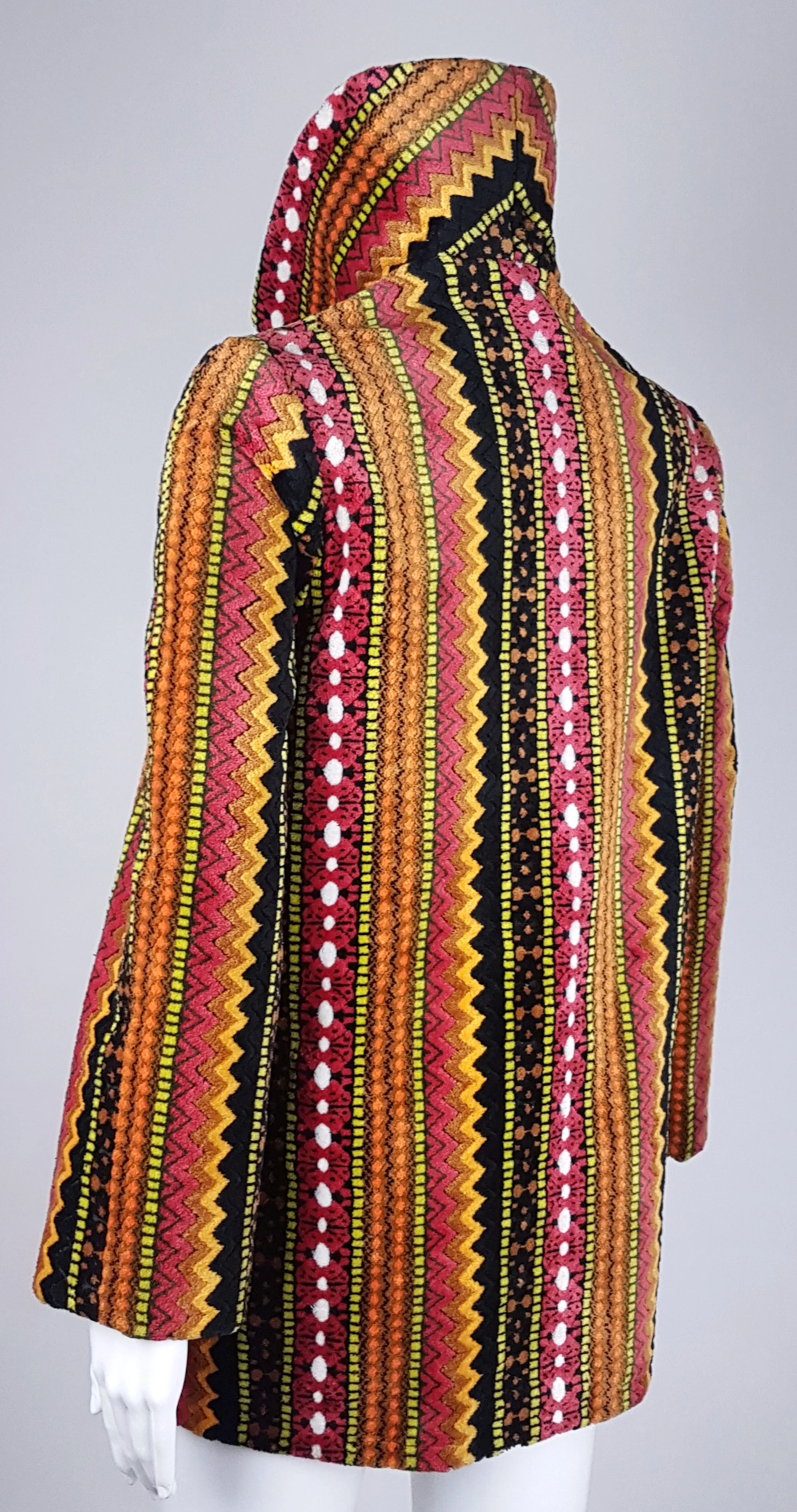 Vintage 60's | Tregos Westwear Chenille | Tapestry Carpet Coat