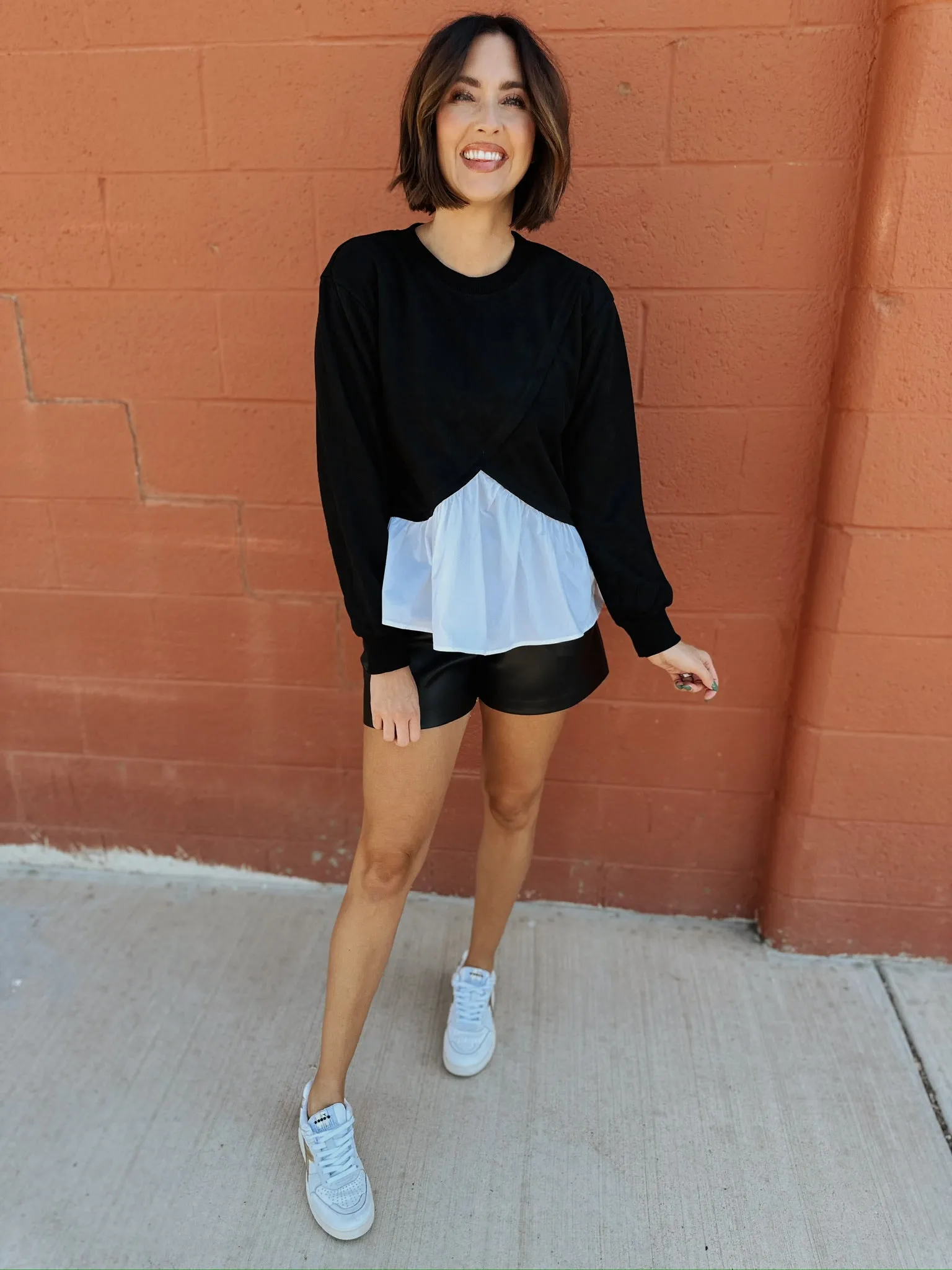 Z Supply Tia Faux Leather Short | Black