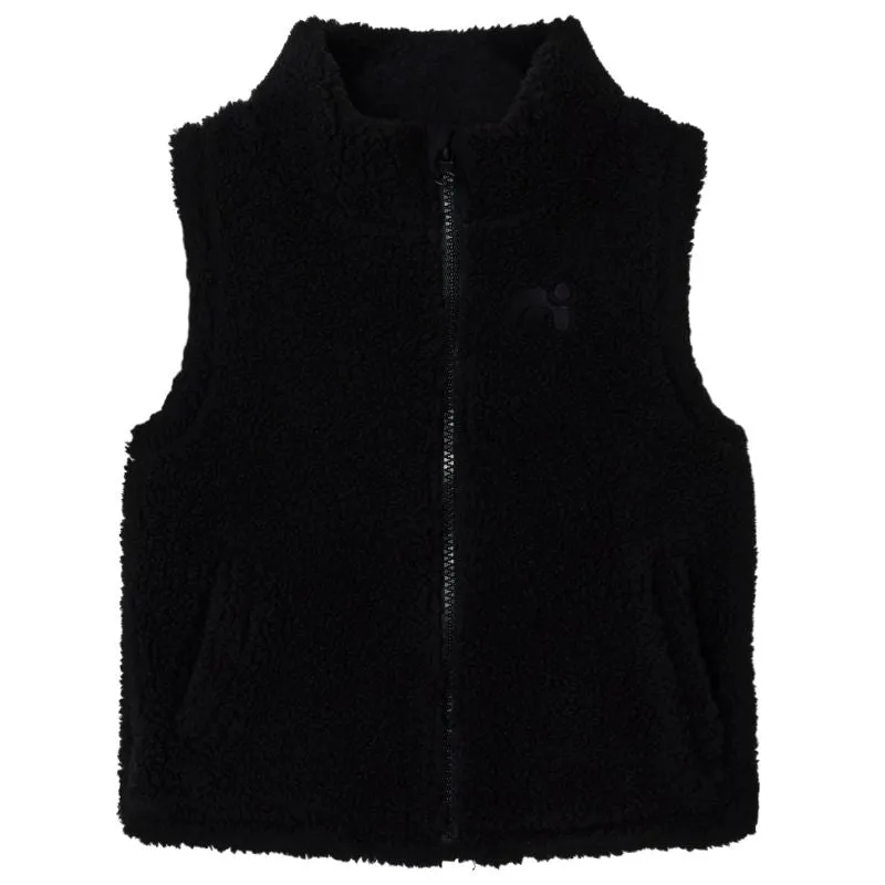 Zwarte teddy gilet Lofen