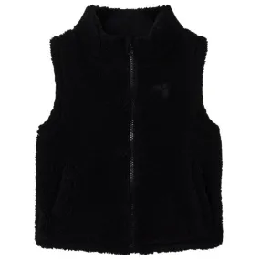 Zwarte teddy gilet Lofen